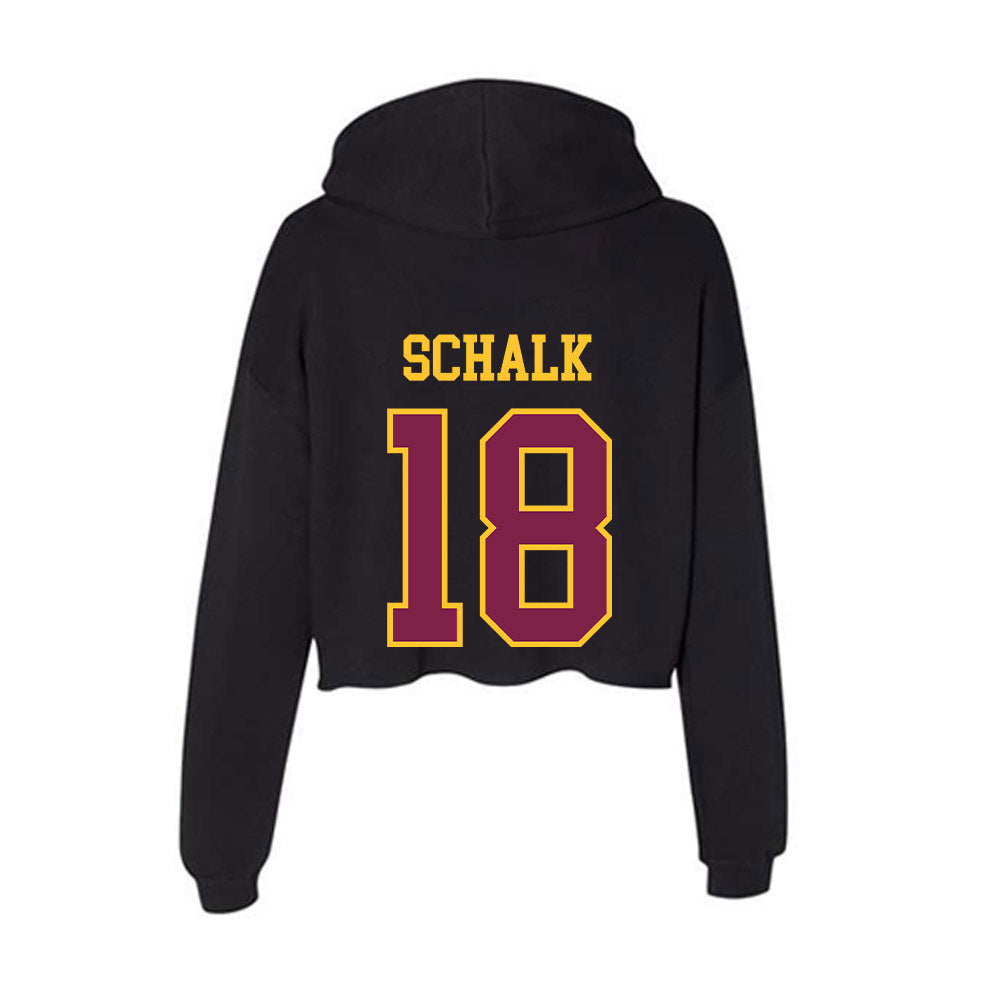 Arizona State - NCAA Women's Volleyball : Maeva Schalk - Women's Crop Fleece Hoodie-1