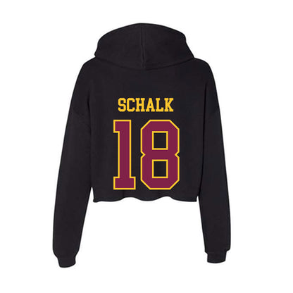 Arizona State - NCAA Women's Volleyball : Maeva Schalk - Women's Crop Fleece Hoodie-1