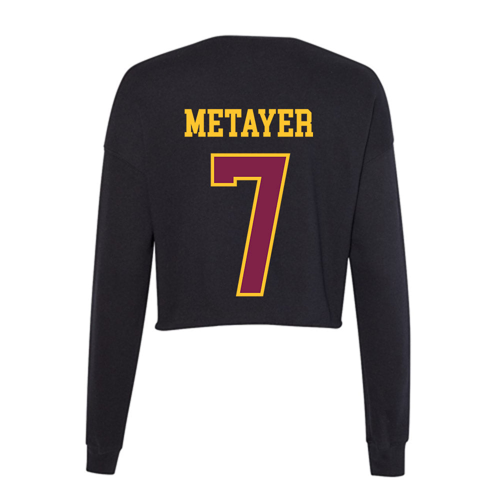 Arizona State - NCAA Football : Chamon Metayer - Women's Cropped Crew Fleece-1