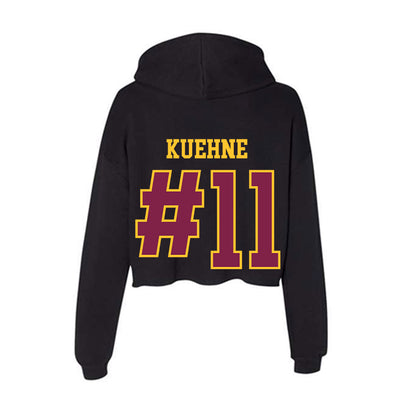 Arizona State - NCAA Men's Ice Hockey : Lincoln Kuehne - Women's Crop Fleece Hoodie-1