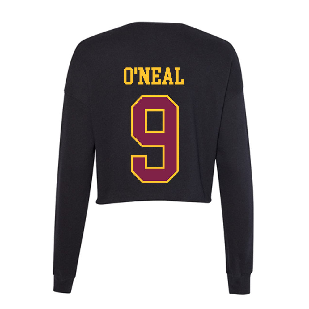Arizona State - NCAA Football : Elijah O'Neal - Women's Cropped Crew Fleece-1
