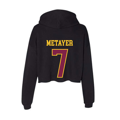 Arizona State - NCAA Football : Chamon Metayer - Women's Crop Fleece Hoodie-1