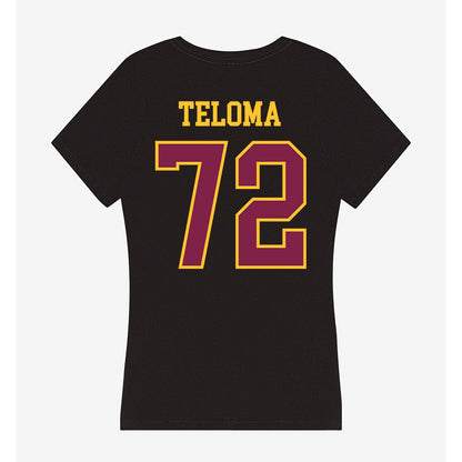 Arizona State - NCAA Football : Doughless Teloma - Women's V-Neck T-Shirt-1