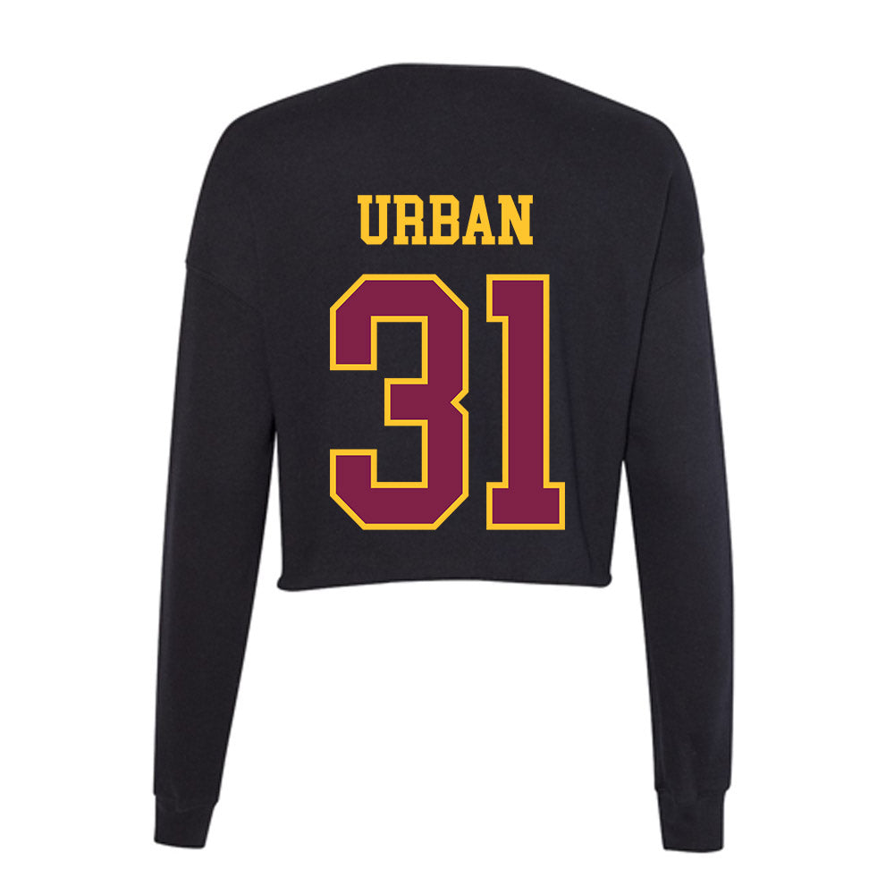 Arizona State - NCAA Men's Ice Hockey : Samuel Urban - Women's Cropped Crew Fleece-1
