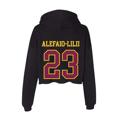Arizona State - NCAA Football : Benjamin Alefaio-Lilii - Women's Crop Fleece Hoodie-1