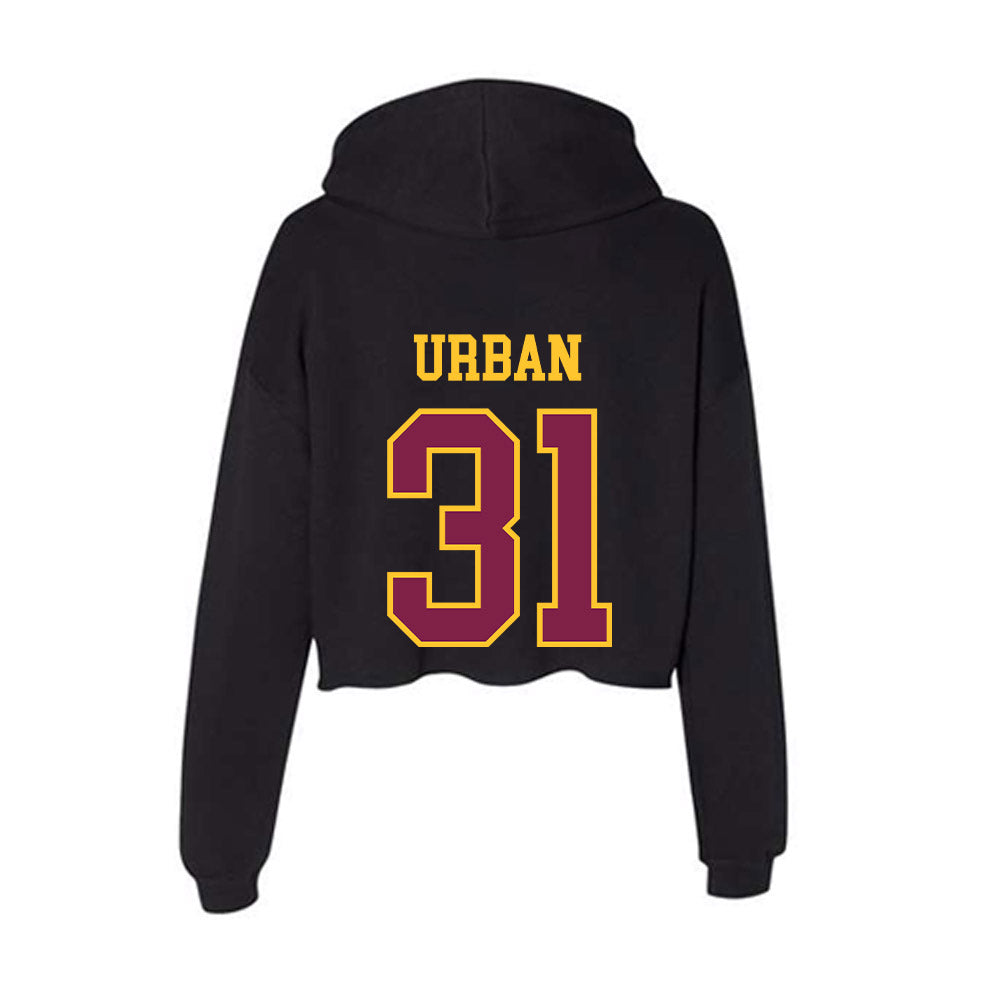 Arizona State - NCAA Men's Ice Hockey : Samuel Urban - Women's Crop Fleece Hoodie-1