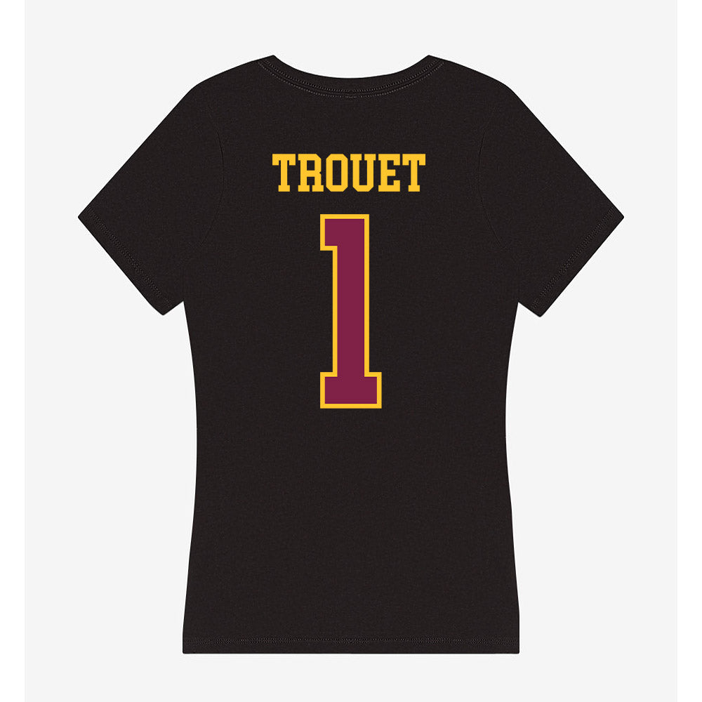 Arizona State - NCAA Men's Basketball : Santiago Trouet - Women's V-Neck T-Shirt-1
