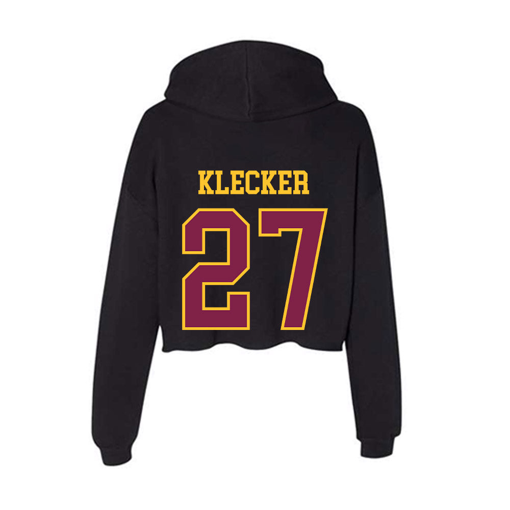 Arizona State - NCAA Baseball : Kole Klecker - Women's Crop Fleece Hoodie-1