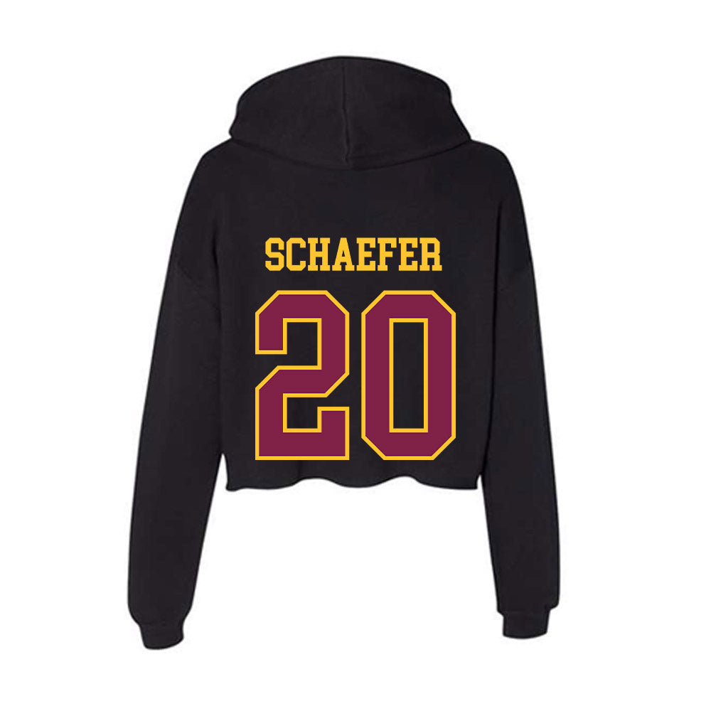 Arizona State - NCAA Baseball : Derek Schaefer - Women's Crop Fleece Hoodie-1