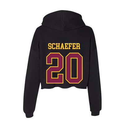 Arizona State - NCAA Baseball : Derek Schaefer - Women's Crop Fleece Hoodie-1
