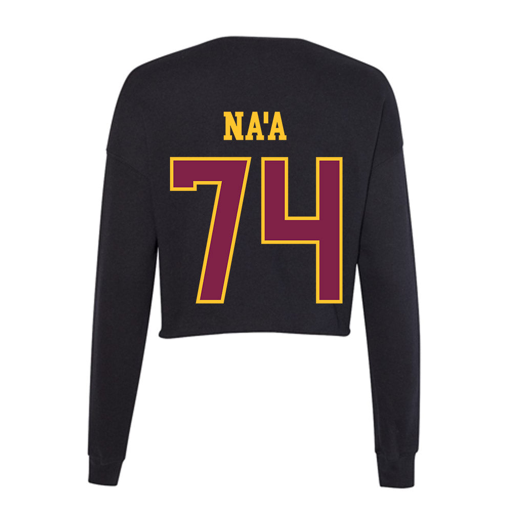 Arizona State - NCAA Football : Sean Na'a - Women's Cropped Crew Fleece-1