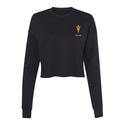 Arizona State - NCAA Women's Soccer : Addison Baltodano - Women's Cropped Crew Fleece-0