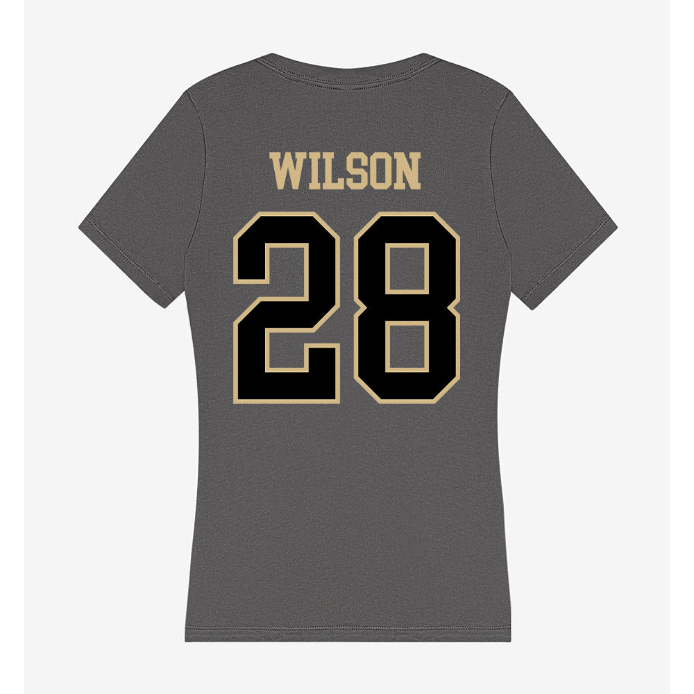 Wake Forest - NCAA Women's Soccer : Carly Wilson - Women's V-Neck T-Shirt-1