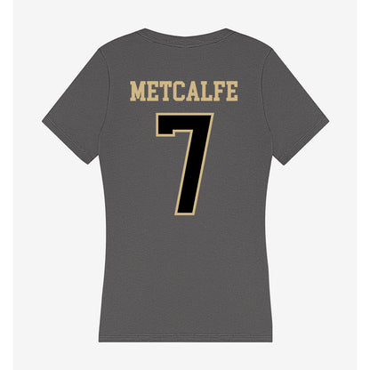 Wake Forest - NCAA Women's Basketball : Savannah Metcalfe - Women's V-Neck T-Shirt-1