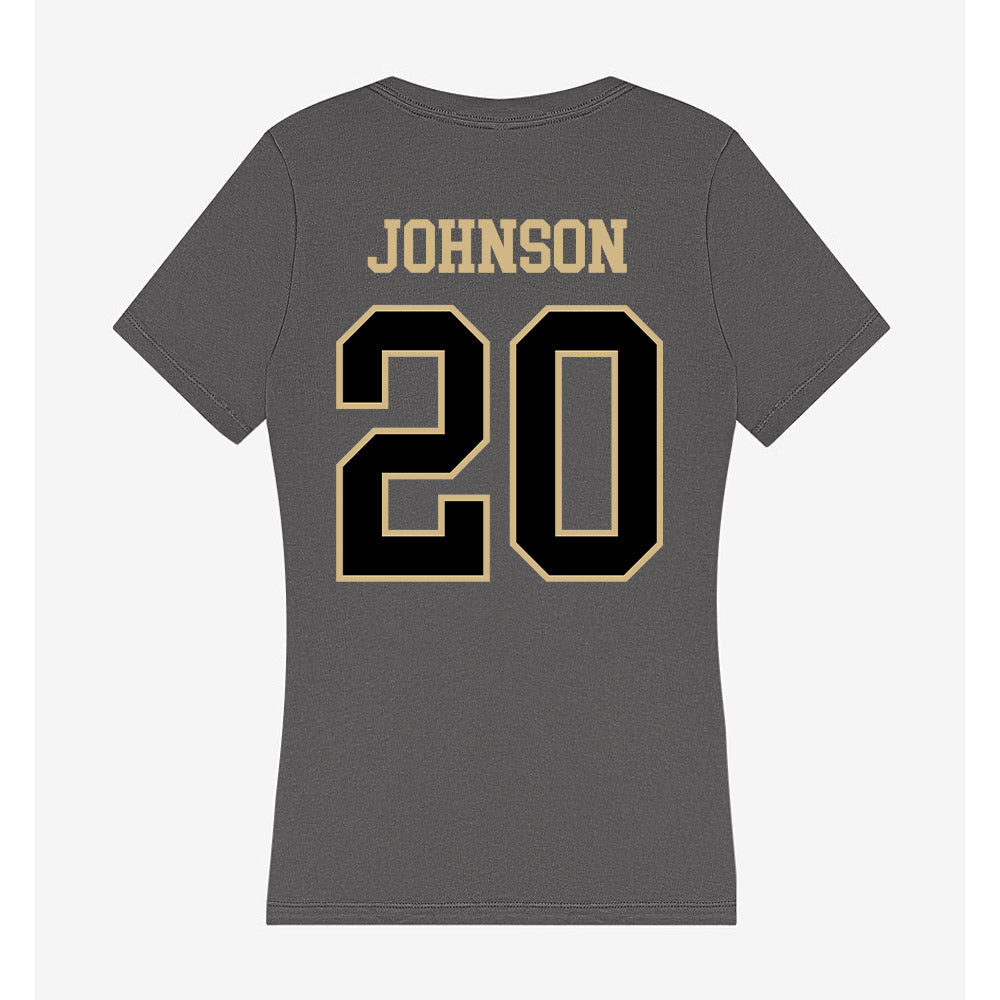Wake Forest - NCAA Women's Soccer : Hannah Johnson - Women's V-Neck T-Shirt-1