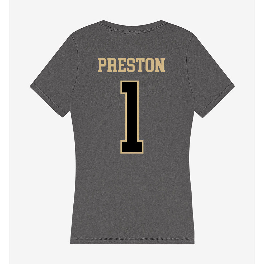 Wake Forest - NCAA Women's Basketball : Raven Preston - Women's V-Neck T-Shirt-1