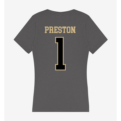 Wake Forest - NCAA Women's Basketball : Raven Preston - Women's V-Neck T-Shirt-1