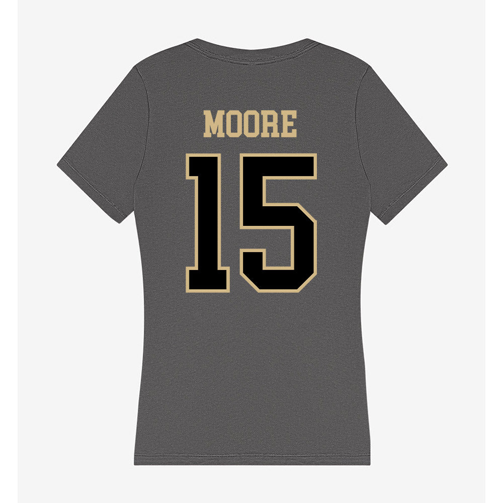 Wake Forest - NCAA Women's Basketball : Kennedy Moore - Women's V-Neck T-Shirt-1