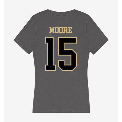 Wake Forest - NCAA Women's Basketball : Kennedy Moore - Women's V-Neck T-Shirt-1