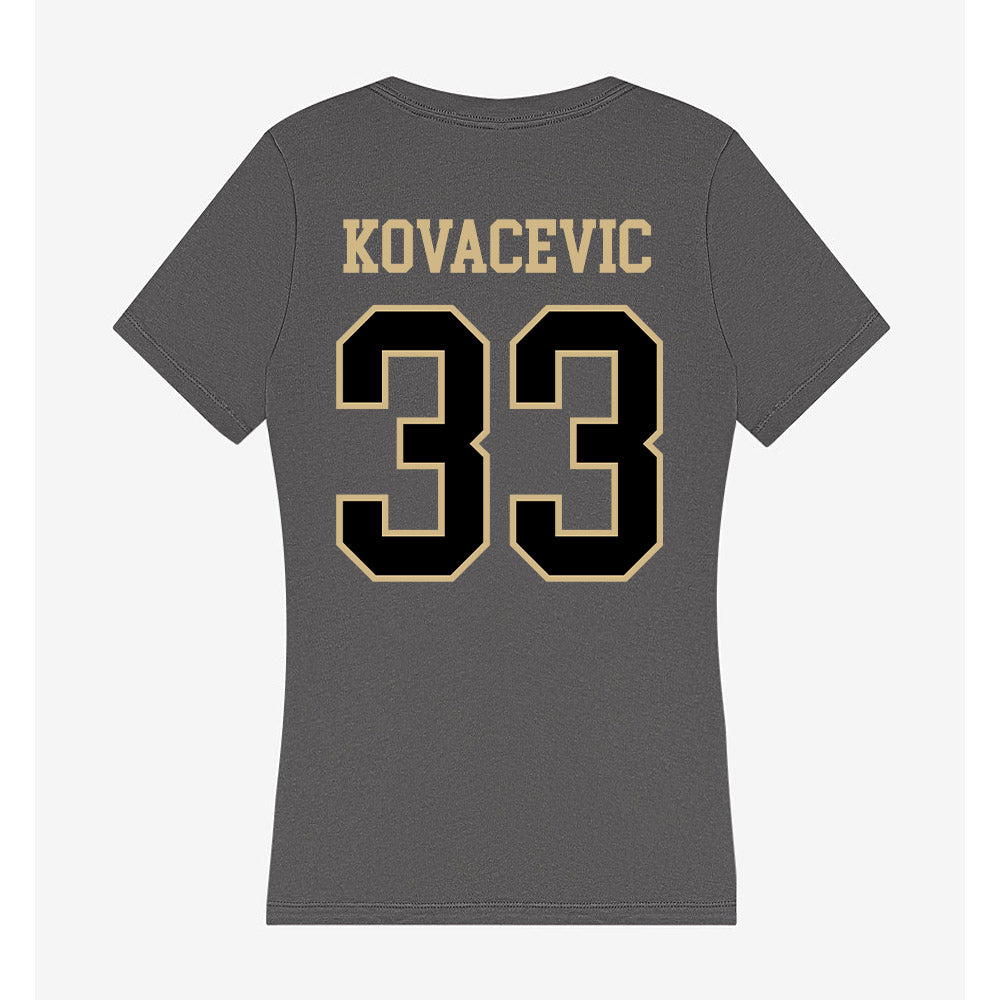 Wake Forest - NCAA Men's Basketball : Dimitrije Kovacevic - Women's V-Neck T-Shirt-1