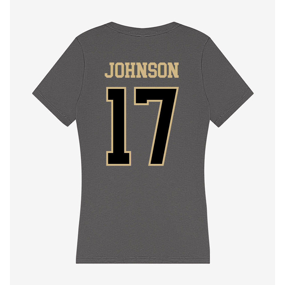 Wake Forest - NCAA Football : Billy Johnson - Women's V-Neck T-Shirt-1