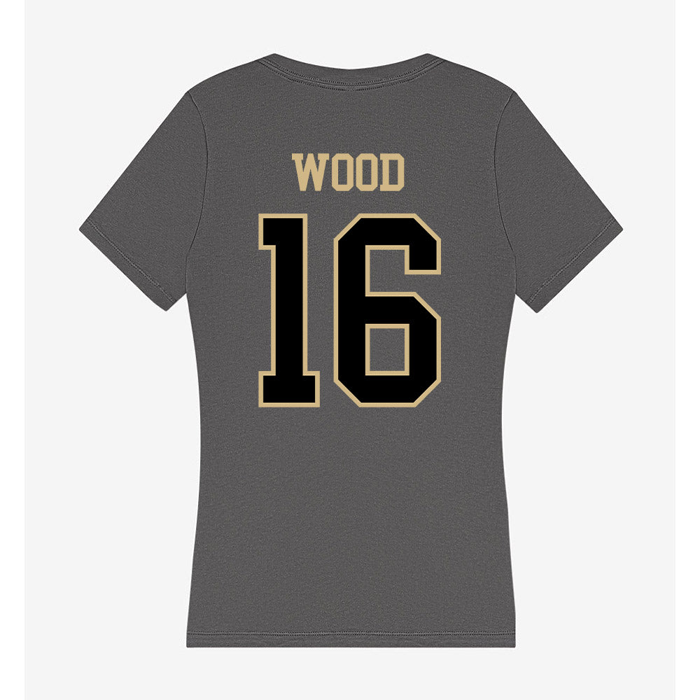 Wake Forest - NCAA Women's Soccer : Alex Wood - Women's V-Neck T-Shirt-1