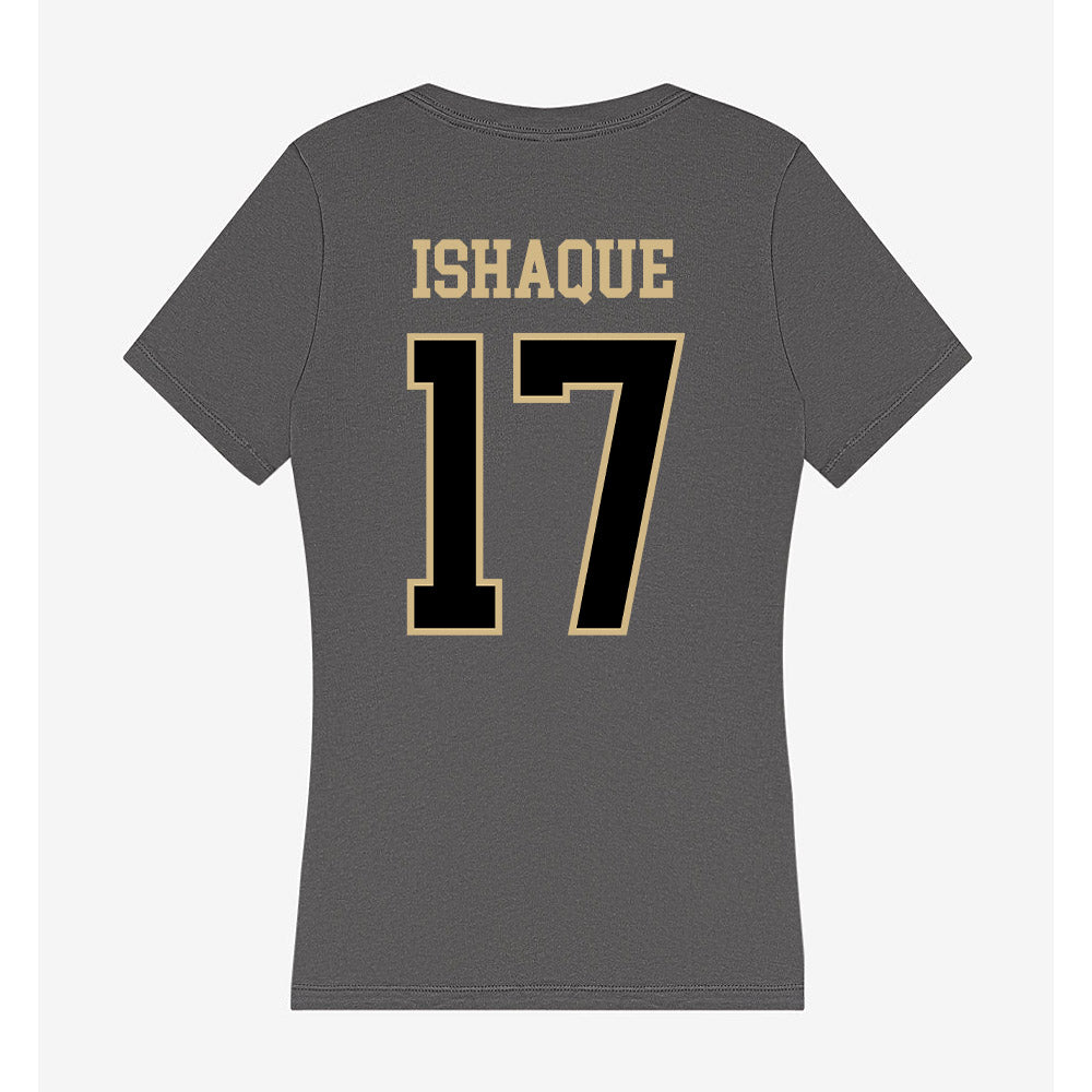 Wake Forest - NCAA Women's Soccer : Zaiba Ishaque - Women's V-Neck T-Shirt-1