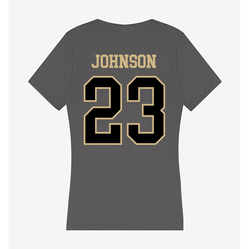 Wake Forest - NCAA Football : Braylon Johnson - Women's V-Neck T-Shirt-1
