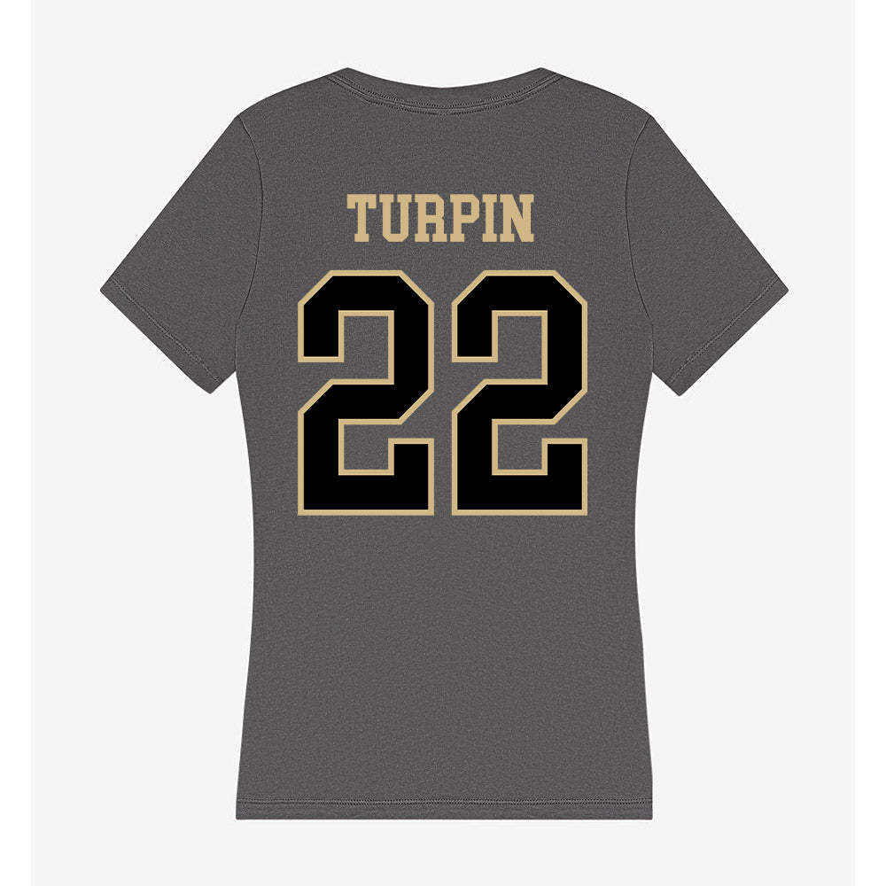 Wake Forest - NCAA Football : Myles Turpin - Women's V-Neck T-Shirt-1