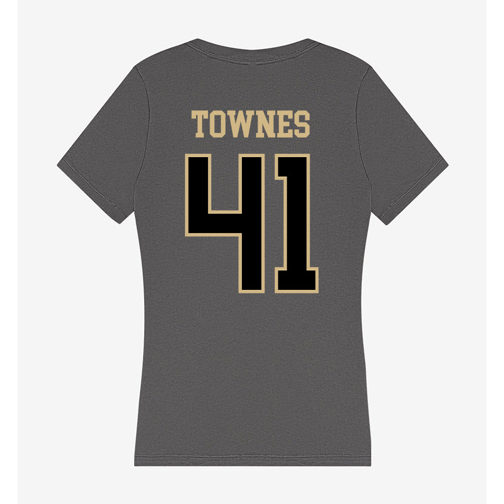 Wake Forest - NCAA Football : Kalil Townes - Women's V-Neck T-Shirt-1