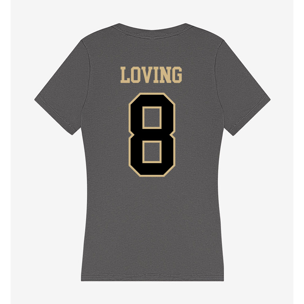 Wake Forest - NCAA Football : Jayden Loving - Women's V-Neck T-Shirt-1