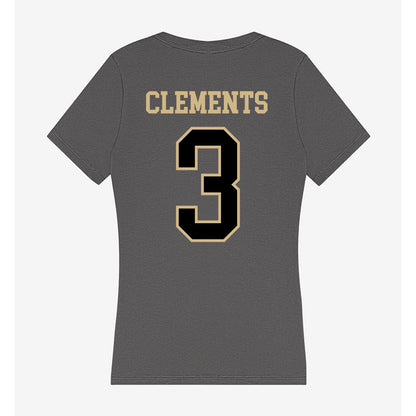 Wake Forest - NCAA Football : JaMario Clements - Women's V-Neck T-Shirt-1