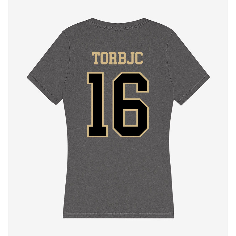 Wake Forest - NCAA Men's Soccer : Joel Torbjc - Women's V-Neck T-Shirt-1