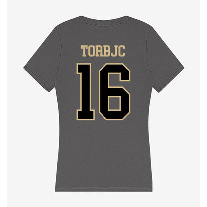Wake Forest - NCAA Men's Soccer : Joel Torbjc - Women's V-Neck T-Shirt-1