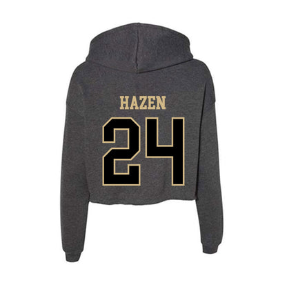 Wake Forest - NCAA Football : Dylan Hazen - Women's Crop Fleece Hoodie-1