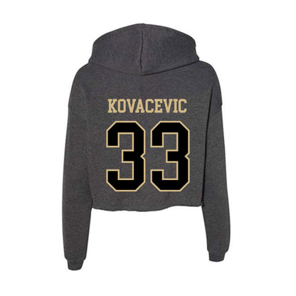 Wake Forest - NCAA Men's Basketball : Dimitrije Kovacevic - Women's Crop Fleece Hoodie-1