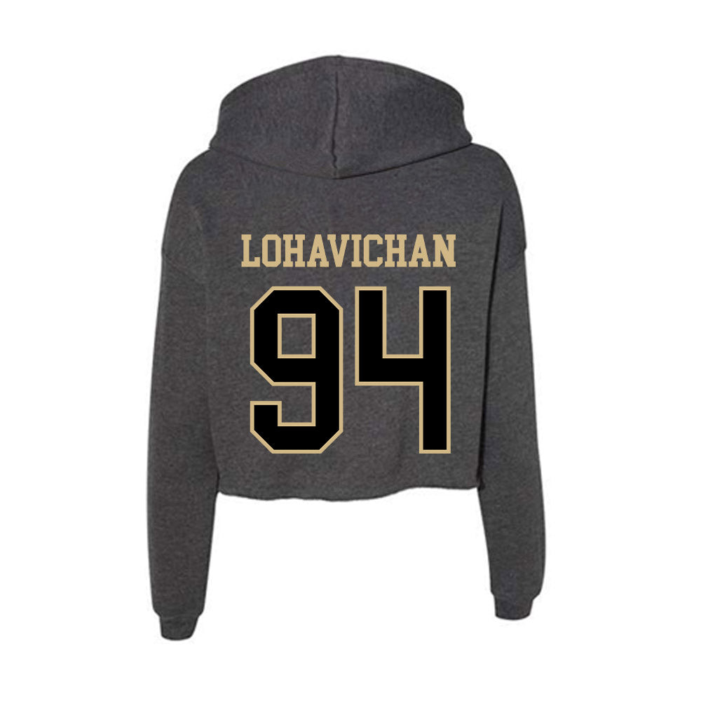 Wake Forest - NCAA Football : Zach Lohavichan - Women's Crop Fleece Hoodie-1