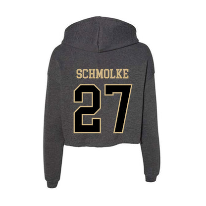 Wake Forest - NCAA Baseball : Luke Schmolke - Women's Crop Fleece Hoodie-1