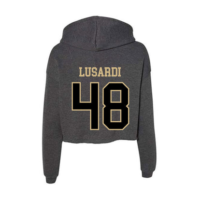 Wake Forest - NCAA Football : Matthew Lusardi - Women's Crop Fleece Hoodie-1