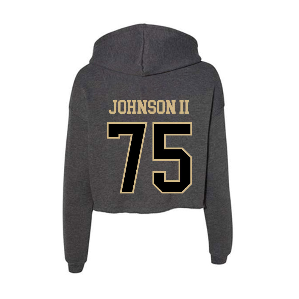 Wake Forest - NCAA Football : Derrell Johnson II - Women's Crop Fleece Hoodie-1