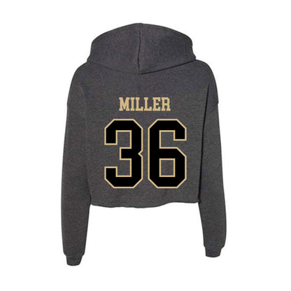 Wake Forest - NCAA Baseball : Cole Miller - Women's Crop Fleece Hoodie-1