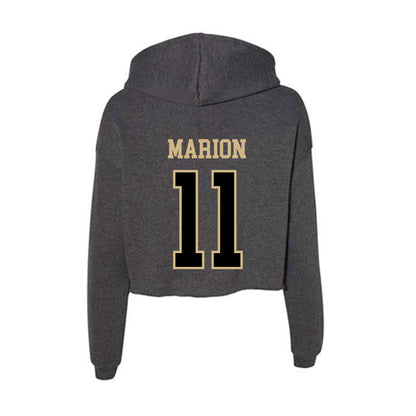 Wake Forest - NCAA Men's Basketball : Marqus Marion - Women's Crop Fleece Hoodie-1