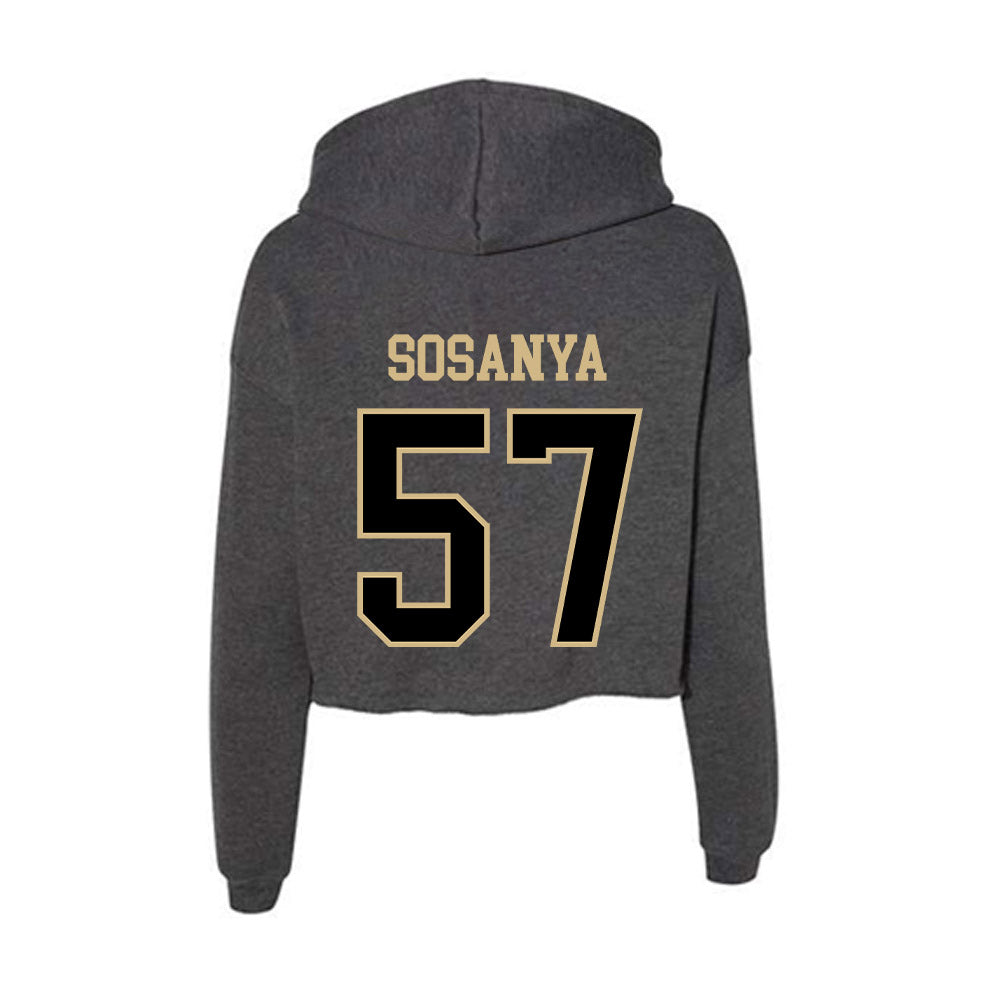 Wake Forest - NCAA Football : Joshua Sosanya - Women's Crop Fleece Hoodie-1