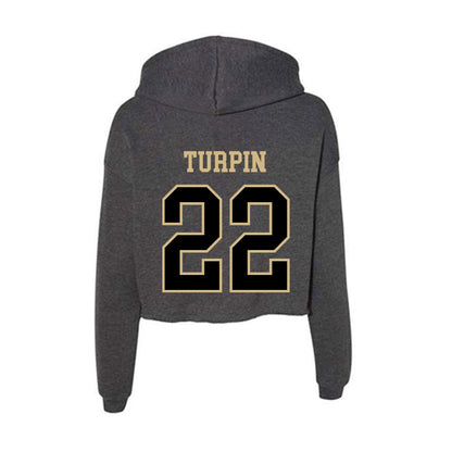 Wake Forest - NCAA Football : Myles Turpin - Women's Crop Fleece Hoodie-1