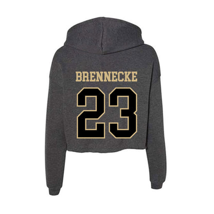 Wake Forest - NCAA Baseball : Ryan Brennecke - Women's Crop Fleece Hoodie-1
