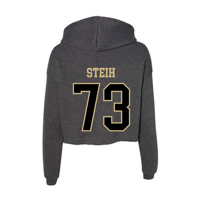 Wake Forest - NCAA Football : George Steih - Women's Crop Fleece Hoodie-1