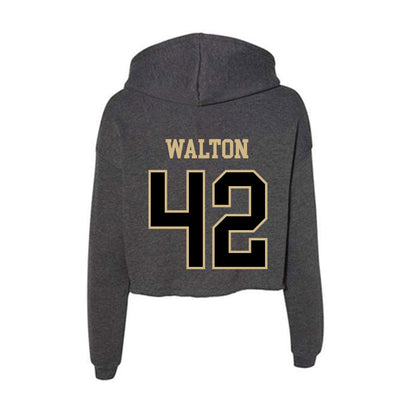 Wake Forest - NCAA Football : Tyler Walton - Women's Crop Fleece Hoodie-1