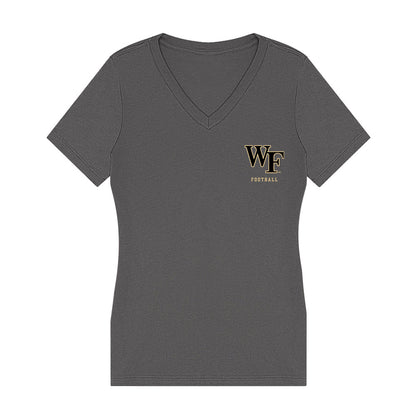 Wake Forest - NCAA Football : Eli Gilmour - Women's V-Neck T-Shirt-0