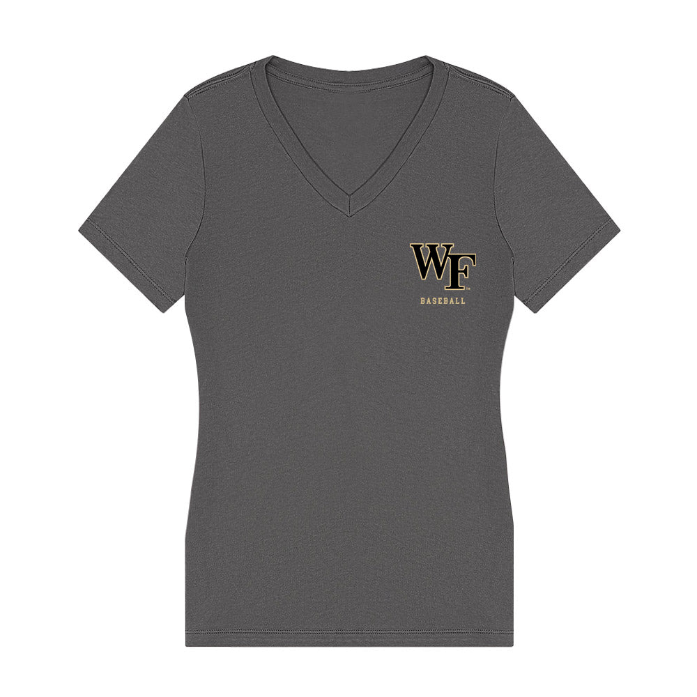 Wake Forest - NCAA Baseball : Blake Schaaf - Women's V-Neck T-Shirt-0