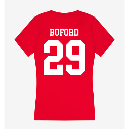 Nebraska - NCAA Football : Mario Buford - Women's V-Neck T-Shirt-1